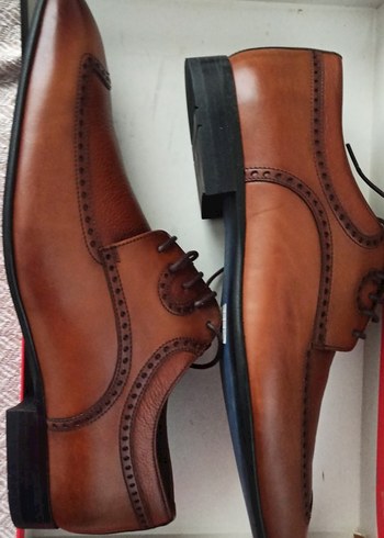 Deri Bağcıklı Kahverengi Klasik Erkek Ayakkabısı - Görsel 2