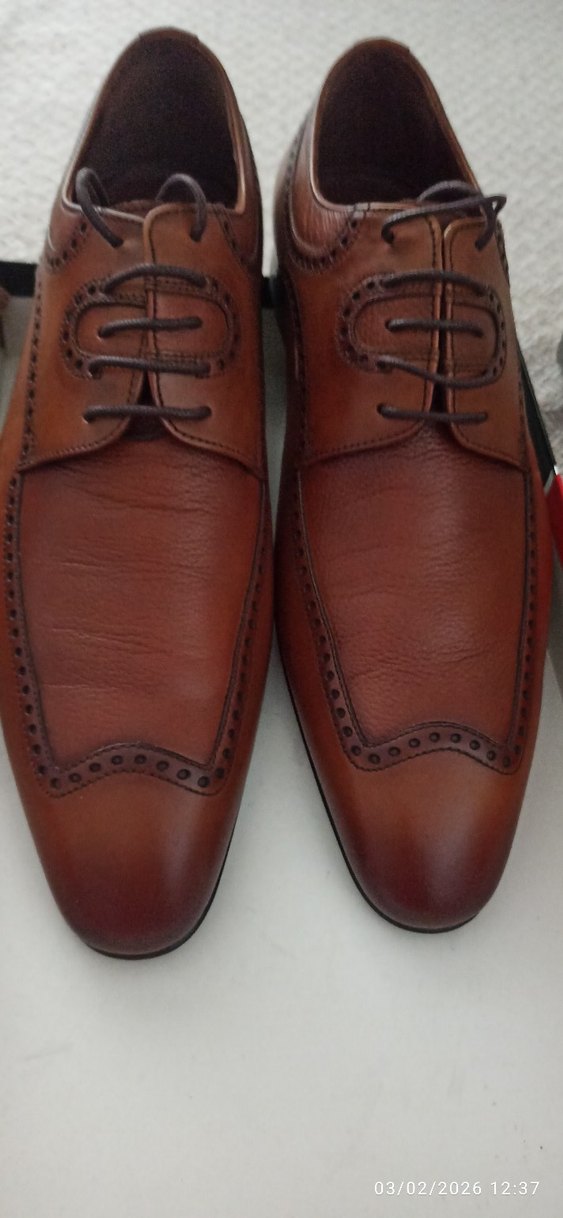 Deri Bağcıklı Kahverengi Klasik Erkek Ayakkabısı - Görsel 3