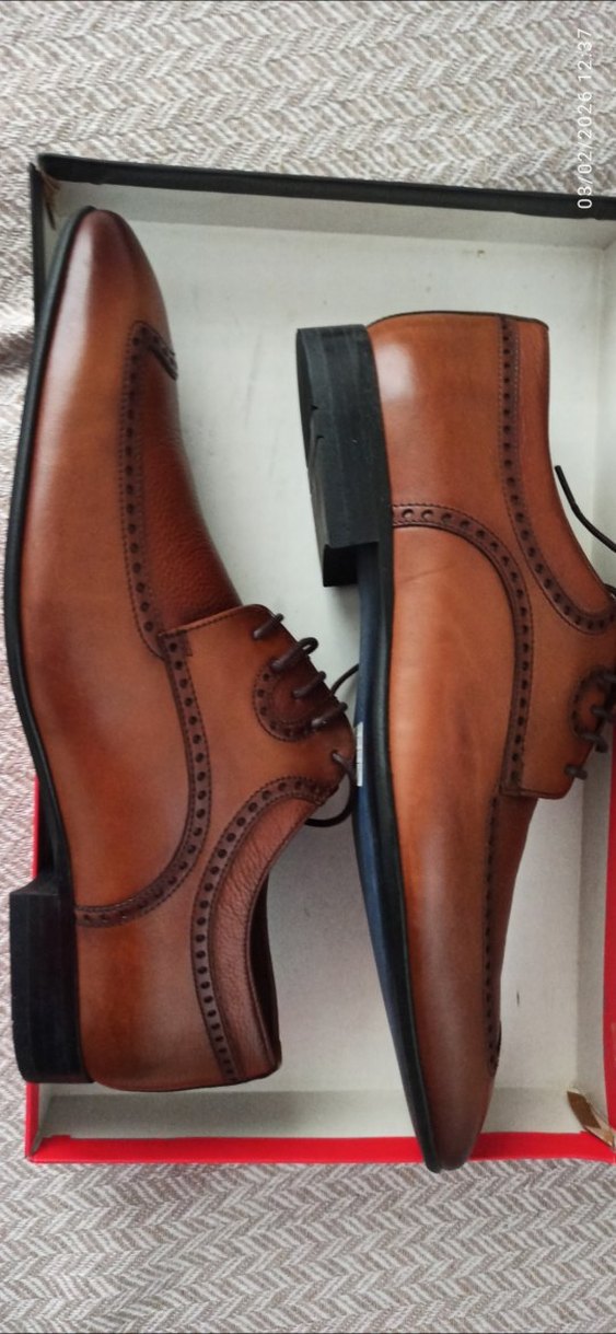 Deri Bağcıklı Kahverengi Klasik Erkek Ayakkabısı - Görsel 2