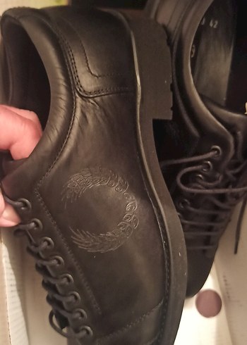 Siyah Deri Erkek Günlük Ayakkabı - Görsel 4