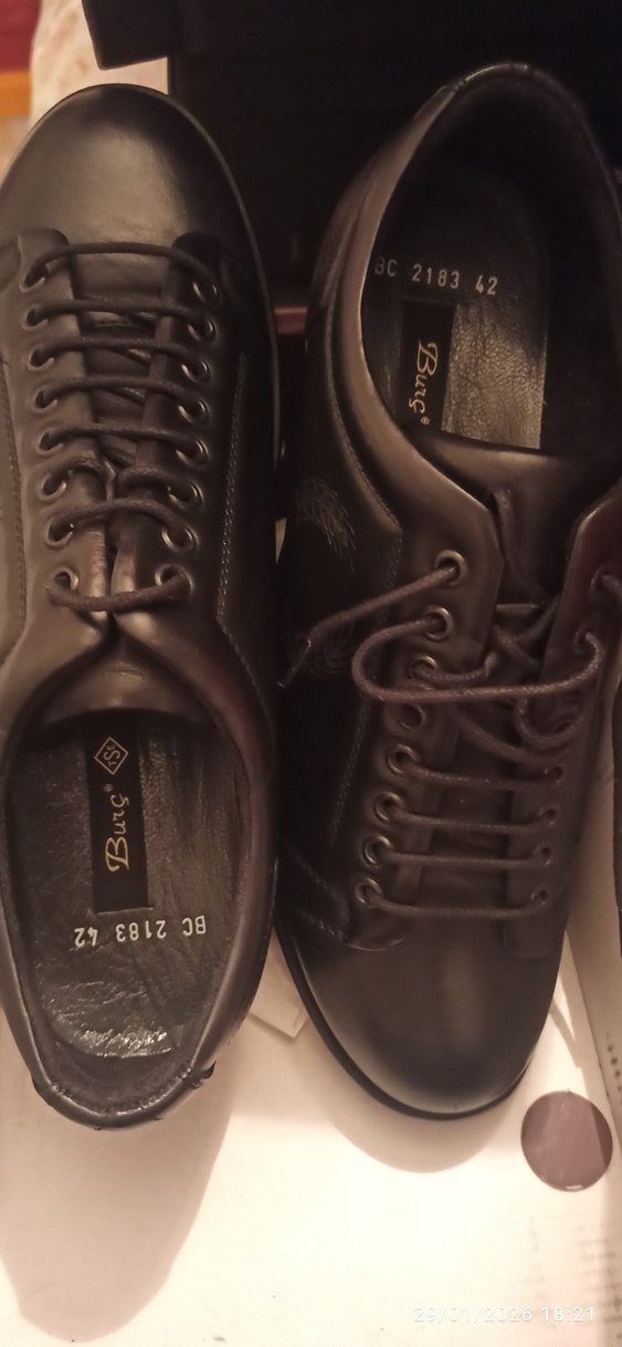 Siyah Deri Erkek Günlük Ayakkabı - Görsel 2