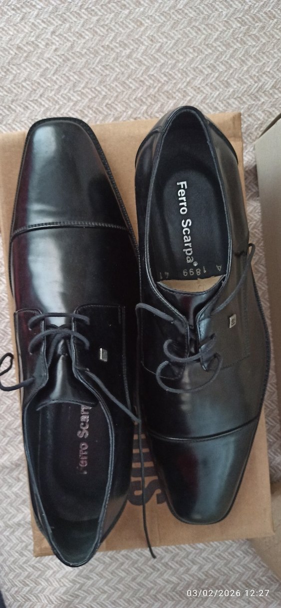Ferro Scarpa Siyah Klasik Deri Erkek Ayakkabı - Görsel 2