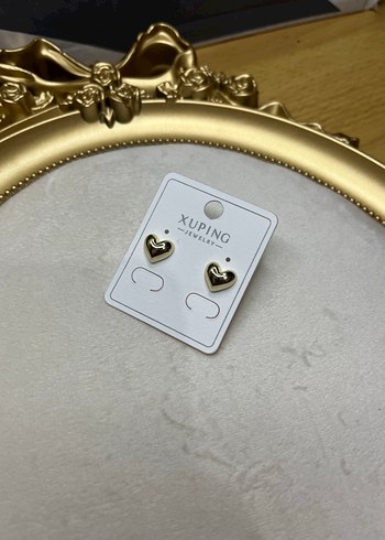 Xuping Altın Renkli Mini Kalp Küpeler - Görsel 2