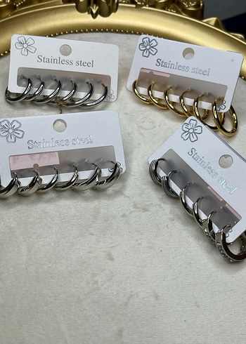 Zincir Detaylı Mini Kadın Küpeler - Görsel 2