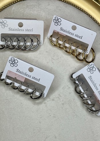 Zincir Detaylı Mini Kadın Küpeler - Görsel 4