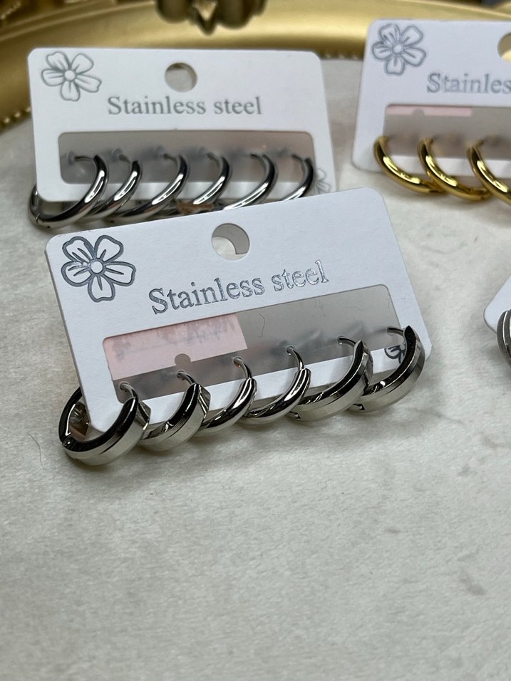 Zincir Detaylı Mini Kadın Küpeler - Görsel 3