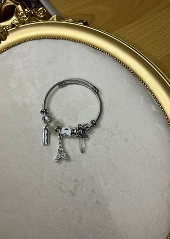 Paris Temalı Boncuklu Kadın Bileklik - Görsel 3