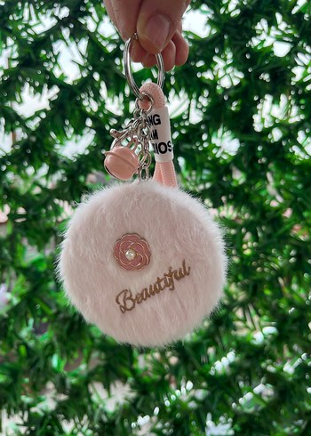Pembe Kürklü Bohem Anahtarlık - Görsel 6
