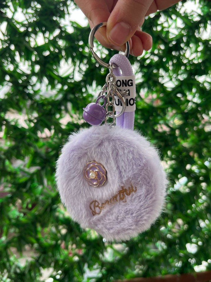 Pembe Kürklü Bohem Anahtarlık - Görsel 4