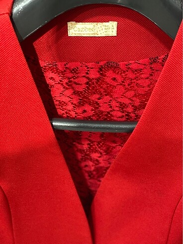 m Beden kırmızı Renk Kırmızı tek düğmeli blazer ceket