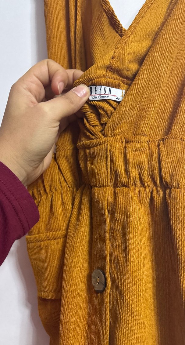 Süet Askılı Tulum - Görsel 2