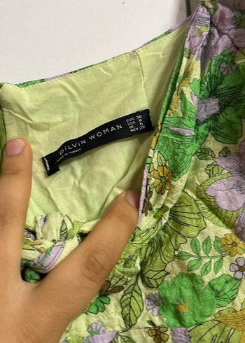 Yeşil Bohem Elbise - Görsel 3