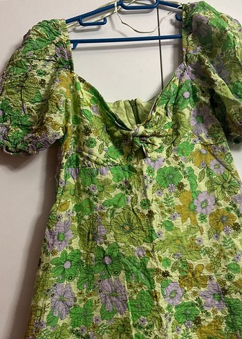 Yeşil Bohem Elbise - Görsel 2