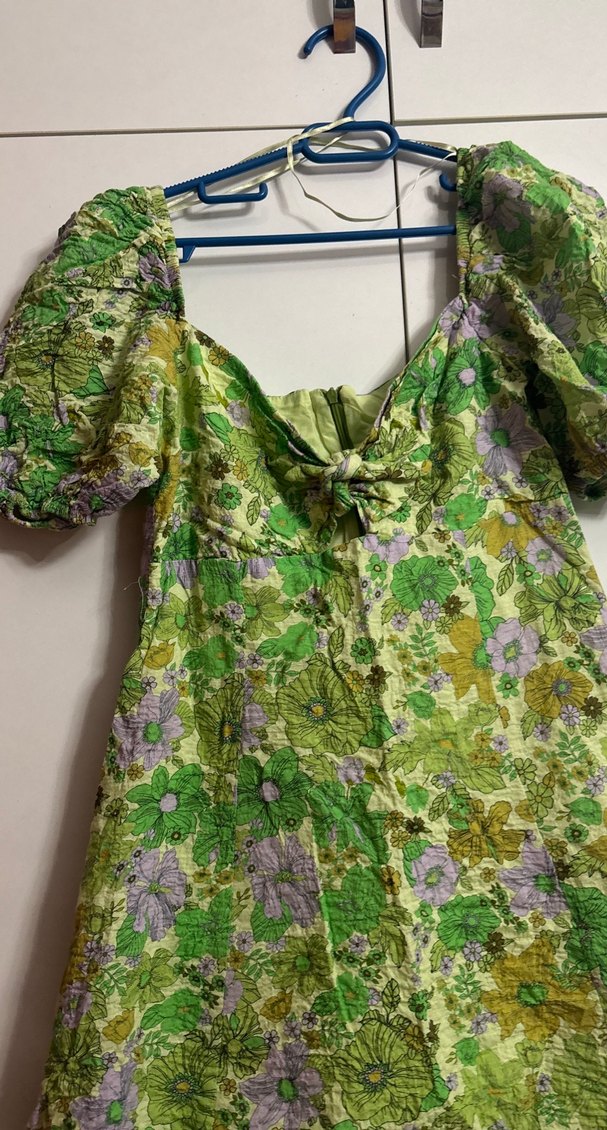 Yeşil Bohem Elbise - Görsel 2