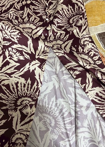 Bordo Desenli Bohem Uzun Etek - Görsel 4