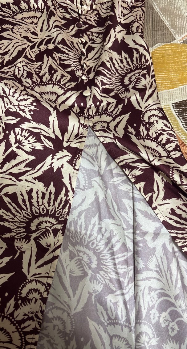 Bordo Desenli Bohem Uzun Etek - Görsel 4