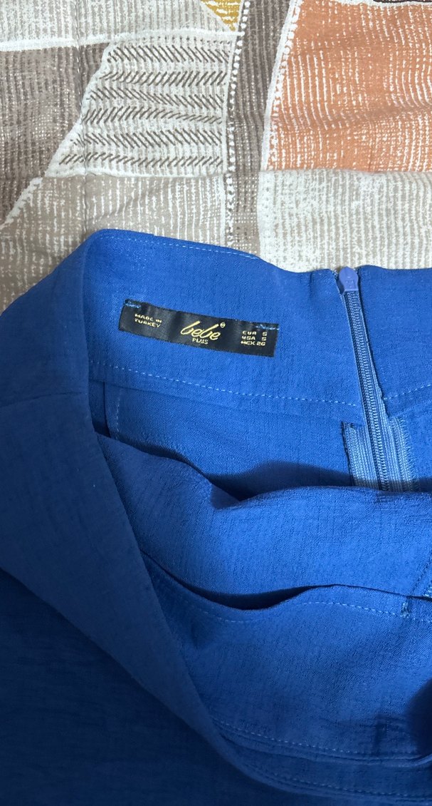 Mavi Düğmeli Mini  Şort - Görsel 3