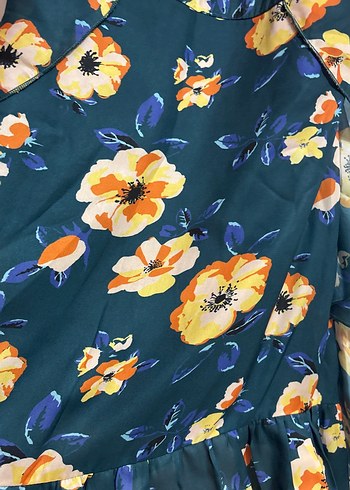 Çiçek Desenli askılı  Bohem Elbise - Görsel 3