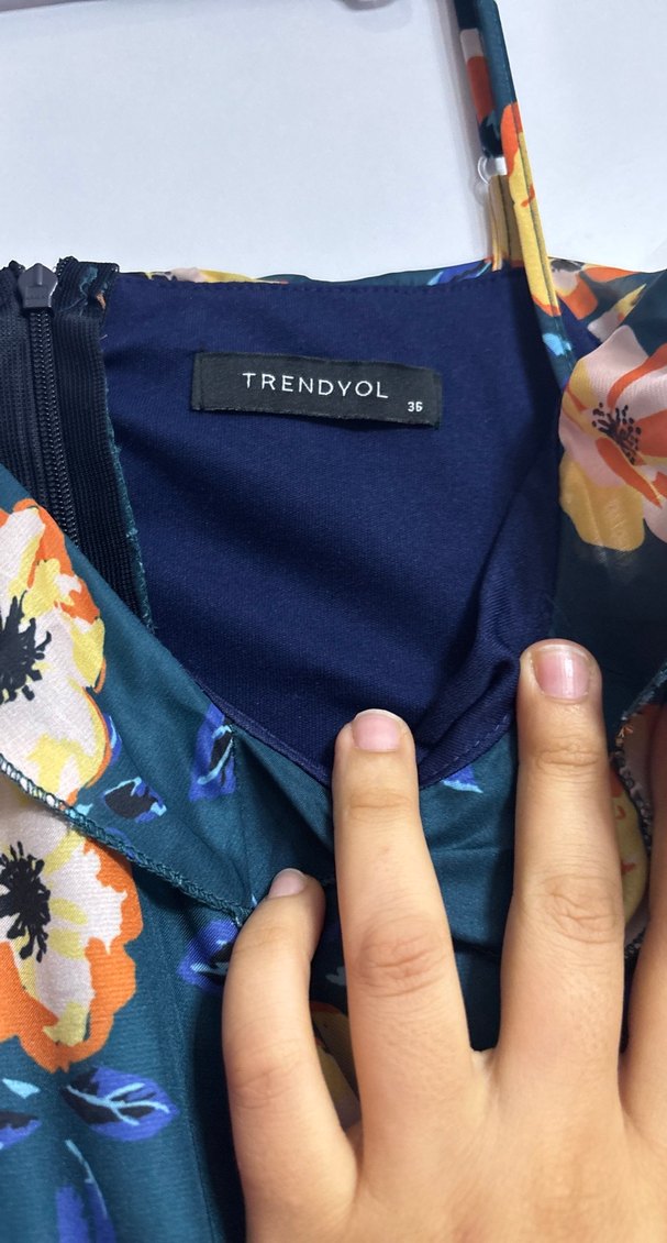 Çiçek Desenli askılı  Bohem Elbise - Görsel 2