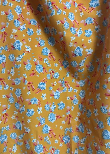 Sarı Çiçekli Bohem Midi Elbise - Görsel 3