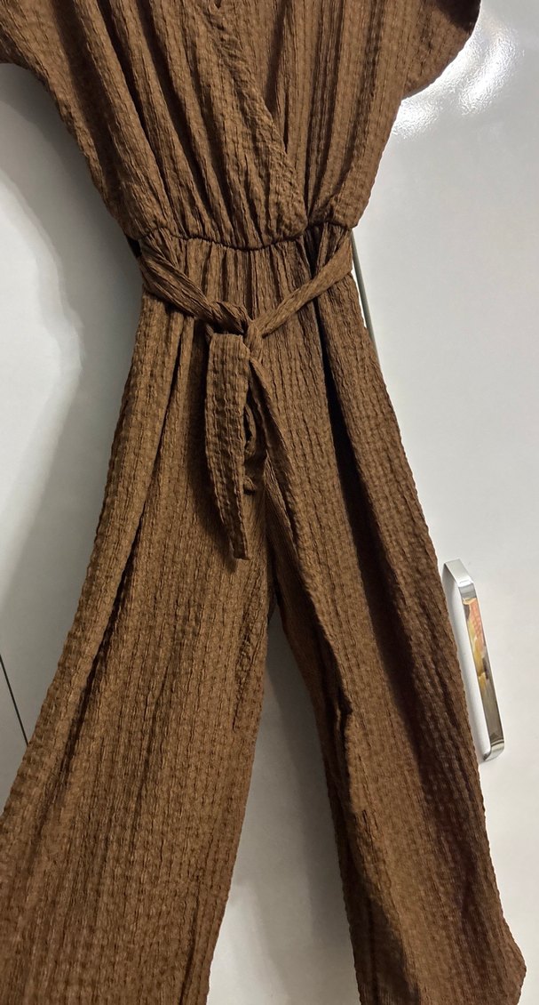 Kahverengi Bohem Uzun Kadın tulum - Görsel 2