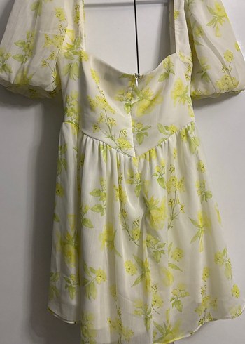 Sarı Bohem Kadın Mini Elbise - Görsel 4