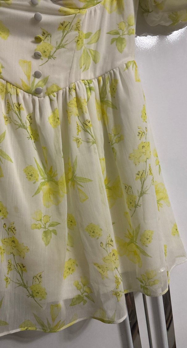 Sarı Bohem Kadın Mini Elbise - Görsel 3