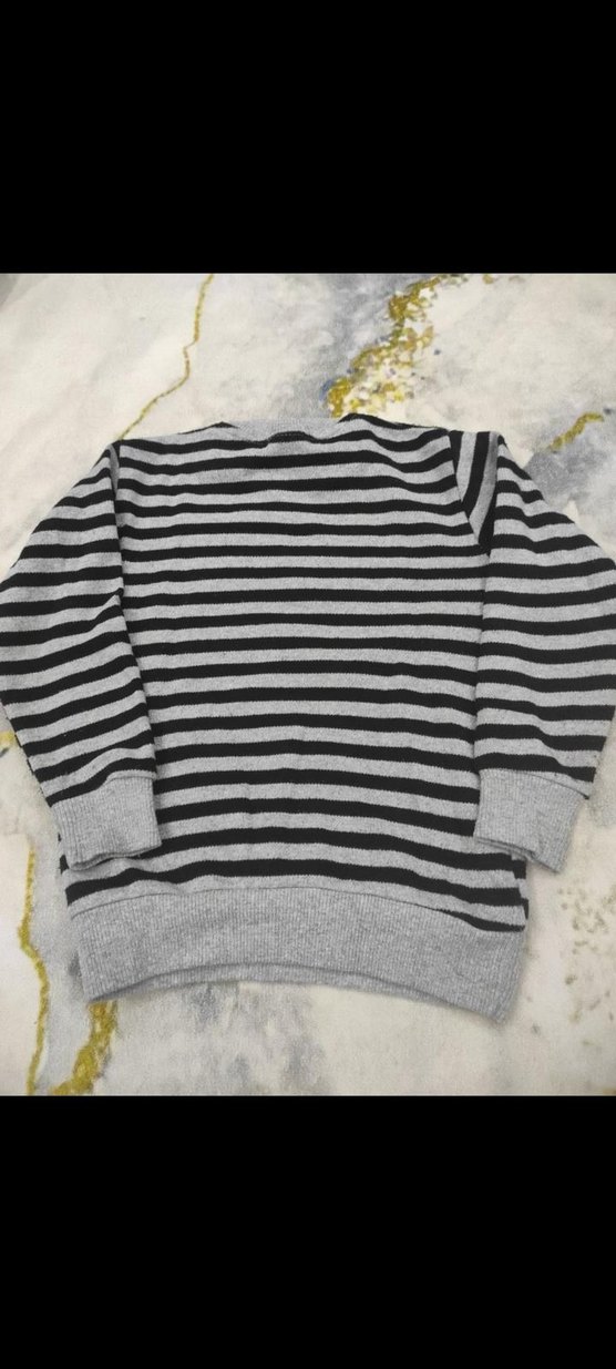 Gri Çizgili Erkek Çocuk Sweatshirt - Görsel 2