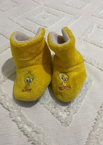 Nakışlı Sarı Kız Çocuk Ev Terliği - Görsel 2