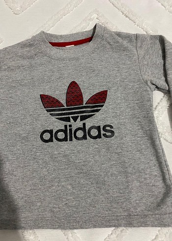 Erkek cocuk Gri Adidas Sweatshirt Uzun Kollu - Görsel 2