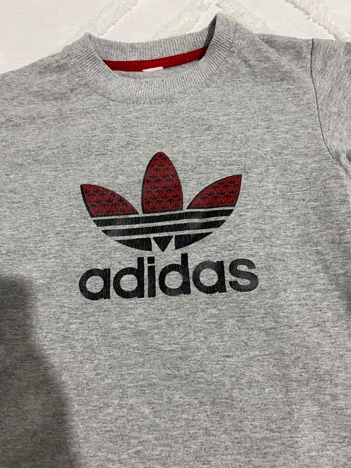 Erkek cocuk Gri Adidas Sweatshirt Uzun Kollu - Görsel 3