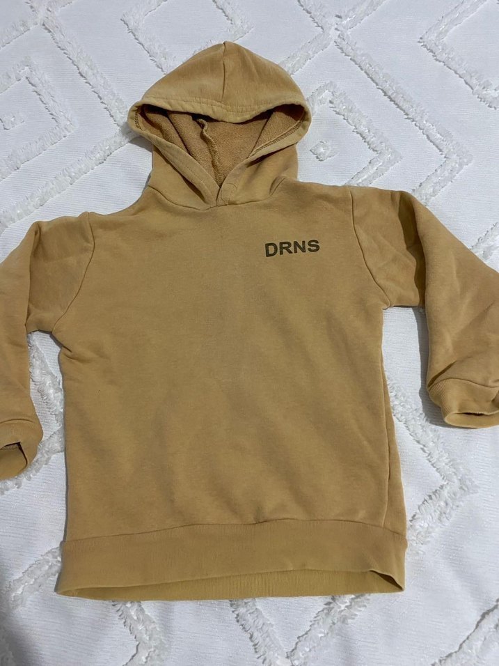 Kapüşonlu Kahverengi Erkek Çocuk Sweatshirt - Görsel 2