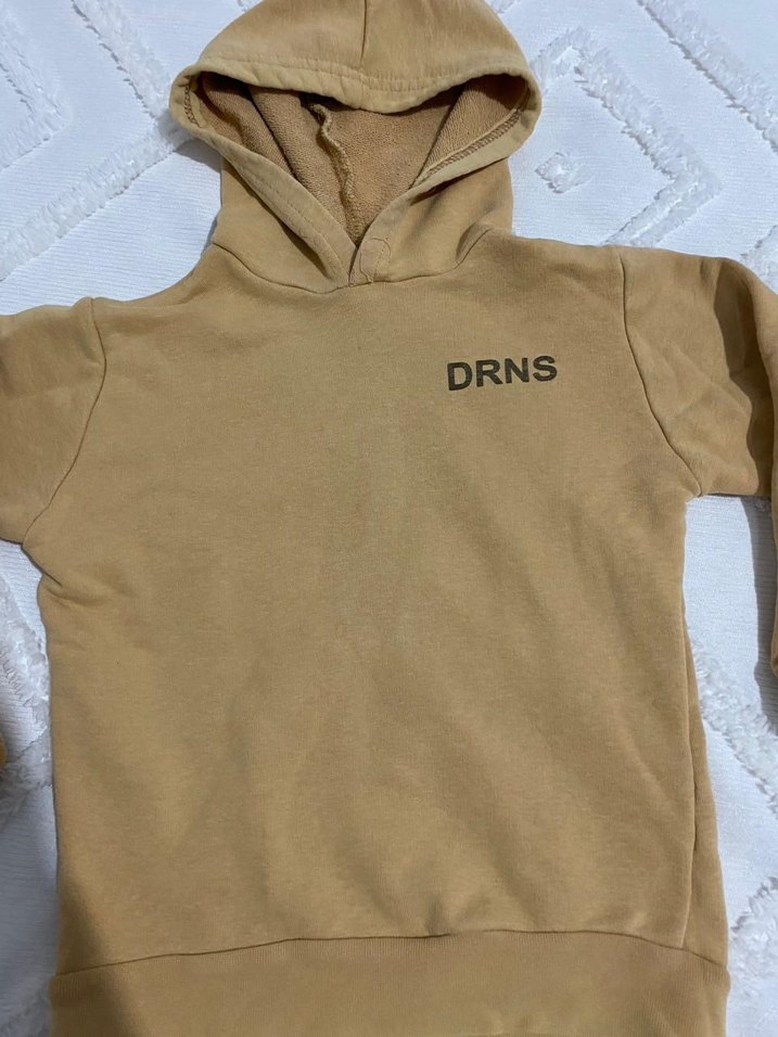 Kapüşonlu Kahverengi Erkek Çocuk Sweatshirt - Görsel 3