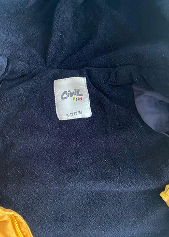 Sarı Kapüşonlu Düğmeli Erkek Çocuk Mont - Görsel 5