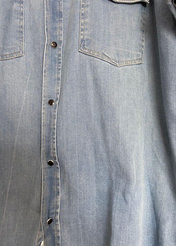 Erkek Kot Gömlek, Kısa Kollu, Rahat Kesim - Görsel 6