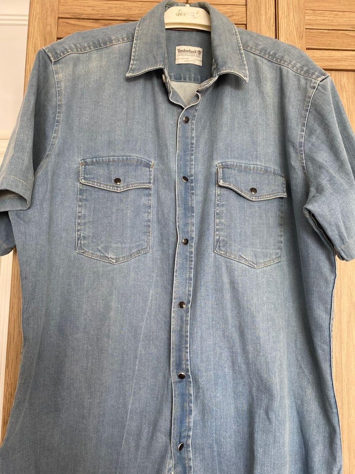 Erkek Kot Gömlek, Kısa Kollu, Rahat Kesim - Görsel 2