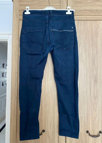 Lacivert Erkek Düz Kesim Denim Jean - Görsel 4