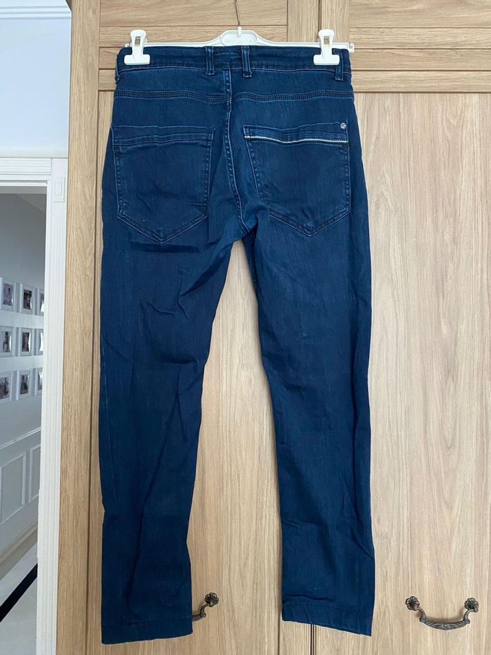 Lacivert Erkek Düz Kesim Denim Jean - Görsel 4