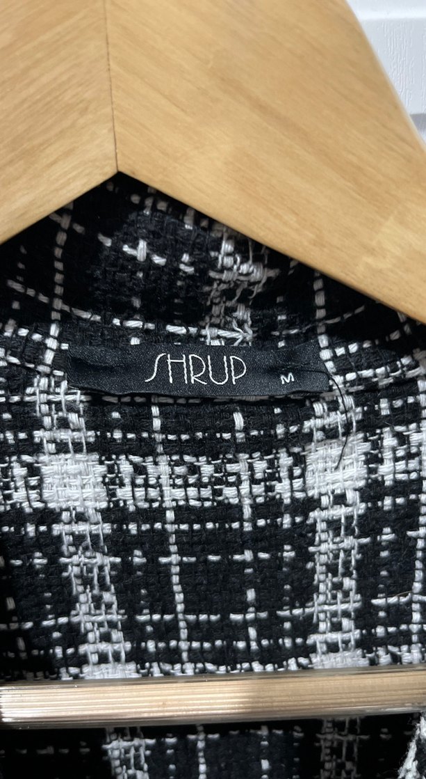 Düğmeli Gri Ekoseli Midi Kadın Kaban - Görsel 5