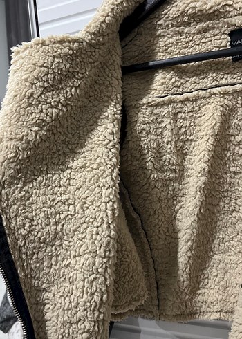 Kürk Detaylı Kahverengi Biker Deri Ceket - Görsel 4