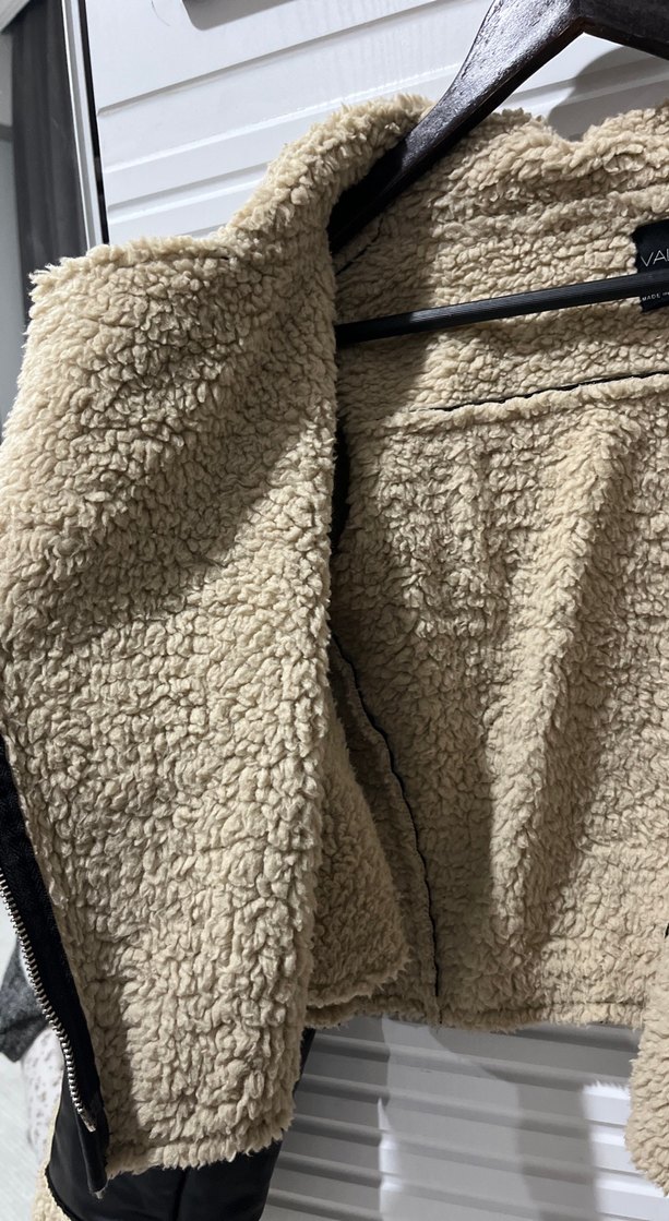 Kürk Detaylı Kahverengi Biker Deri Ceket - Görsel 4