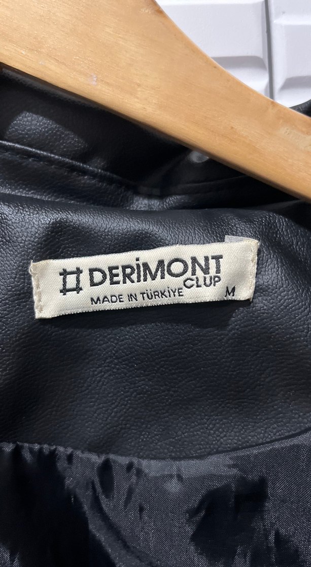 Kadın Siyah Biker Deri Ceket - Görsel 5