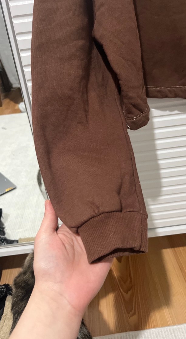 Kahverengi Kadın Uzun Kollu Sweatshirt - Görsel 2