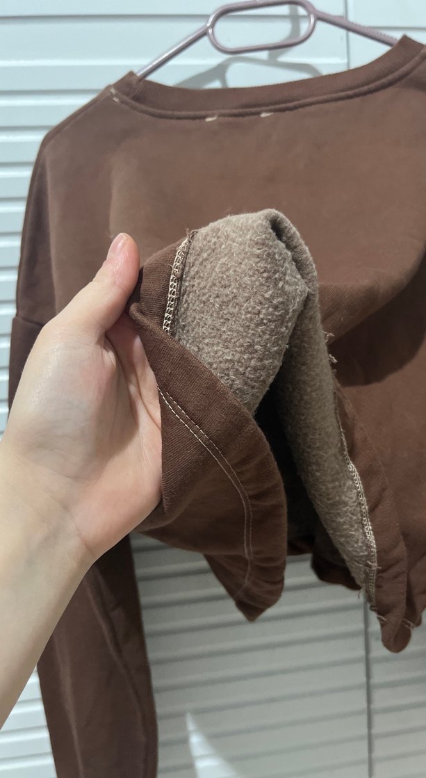 Kahverengi Kadın Uzun Kollu Sweatshirt - Görsel 5