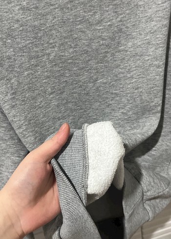 Gri Yüksek Yakalı Kadın Sweatshirt - Görsel 3