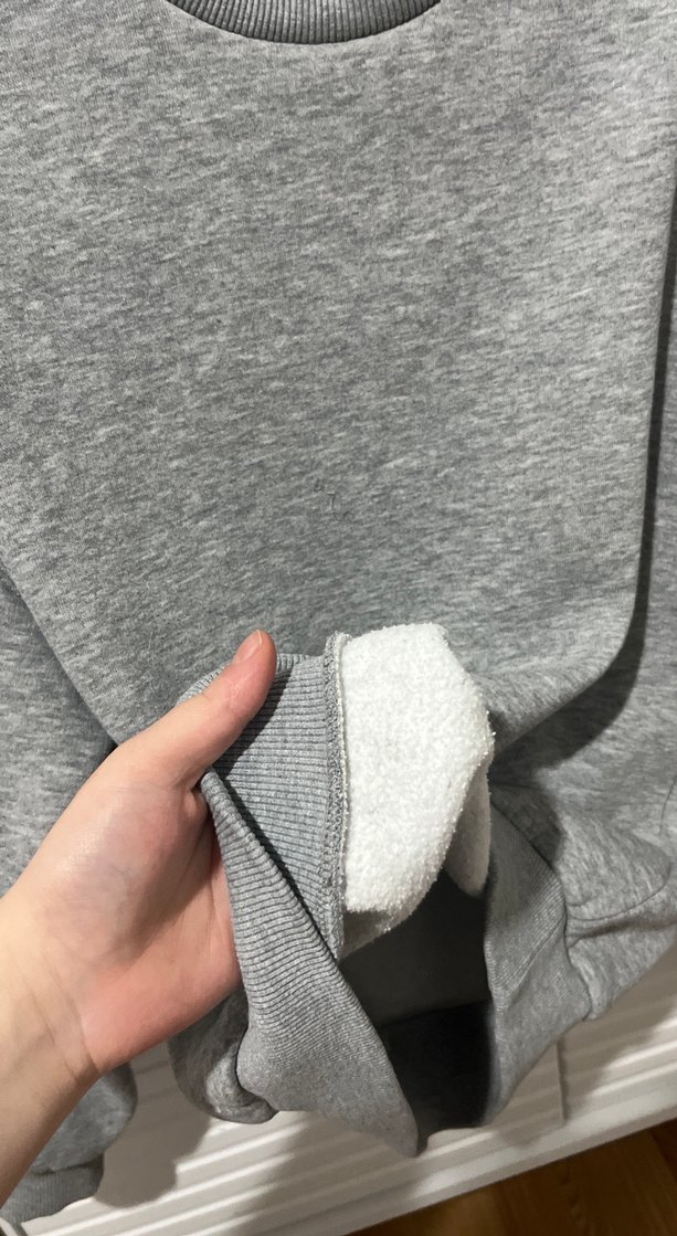 Gri Yüksek Yakalı Kadın Sweatshirt - Görsel 3