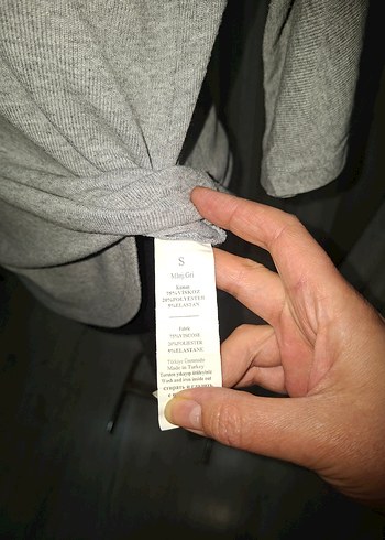 Gri Mini Triko Kadın Kazak - Görsel 5