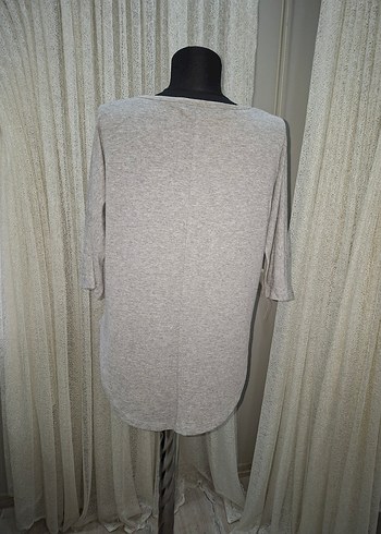 Gri Mini Triko Kadın Kazak - Görsel 3