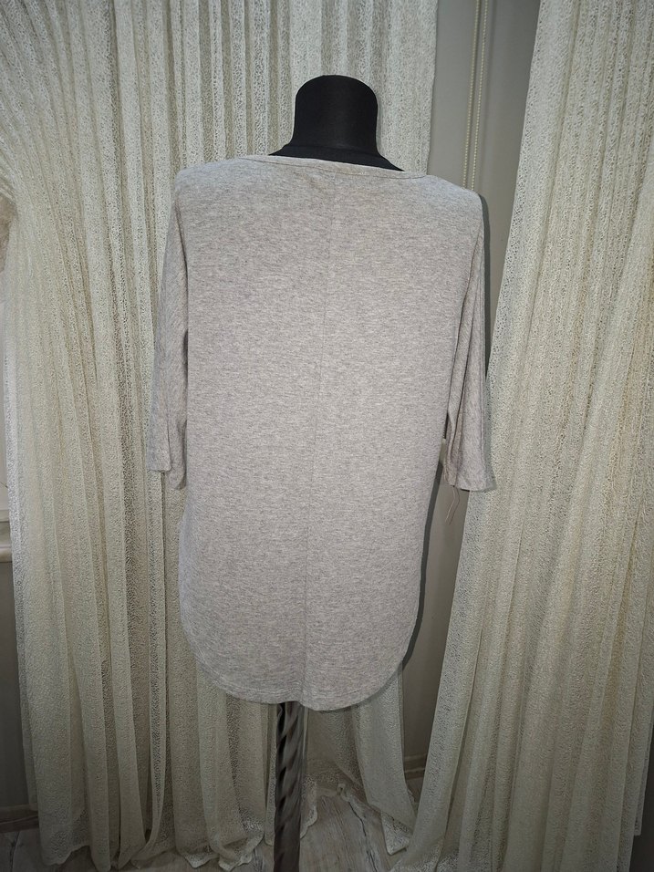 Gri Mini Triko Kadın Kazak - Görsel 3