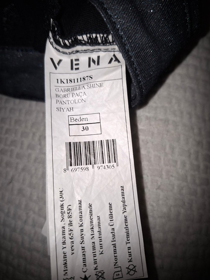 Düğmeli Gri Kadın Kot Pantolon - Görsel 4